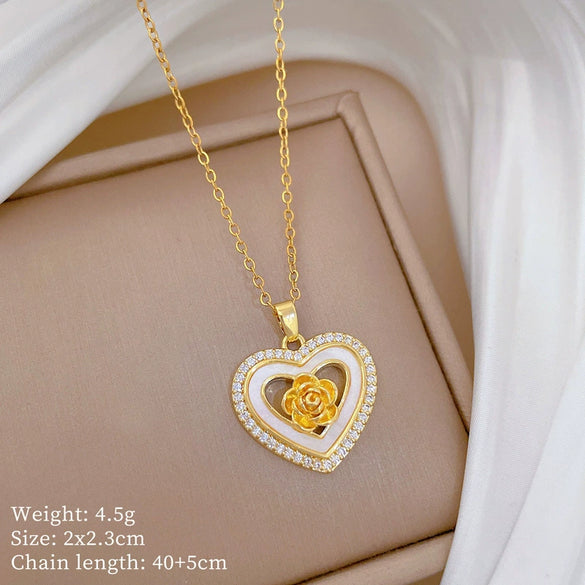 Necklace Stainless Steel Geometric Cartoon Style