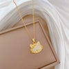 Necklace Stainless Steel Geometric Cat Bow Copper Luxury Elegant For Women