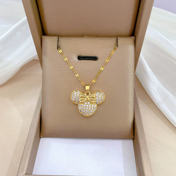 Necklace Stainless Steel Geometric Copper Electroplating