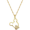Necklace Stainless Steel Geometric Copper Mickey Hollow Full Diamond Light Luxury Elegant Gorgeous Unisex Allmatch Clavicle Chain