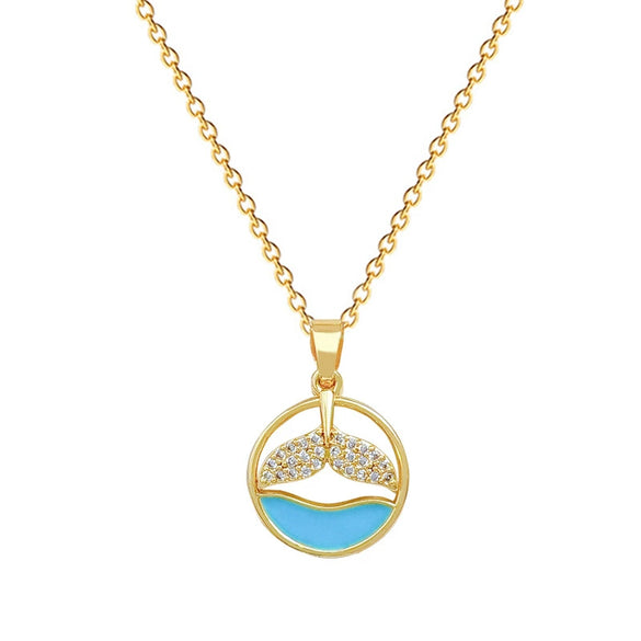 Necklace Stainless Steel Geometric Copper Pendant Cartoon Minimalist Style