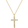 Necklace Stainless Steel Geometric Cross Full Diamond Light Luxury Elegant Gorgeous Unisex Allmatch Clavicle Chain