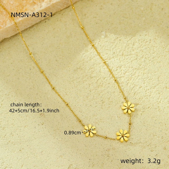 Necklace Stainless Steel Geometric Electroplating Fashion Pendant Chain For Women