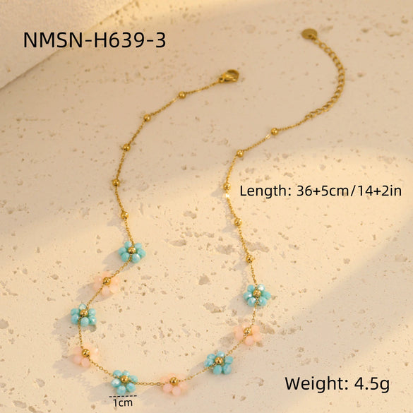 Necklace Stainless Steel Geometric Electroplating Fashion Pendant Chain For Women