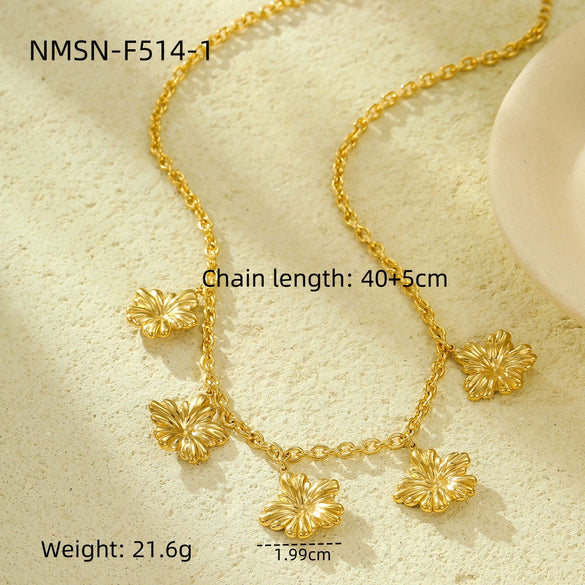 Necklace Stainless Steel Geometric Electroplating Fashion Pendant Chain For Women