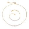 Necklace Stainless Steel Geometric Electroplating Pearl Jewelry For Women