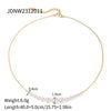 Necklace Stainless Steel Geometric Electroplating Pearl Jewelry For Women