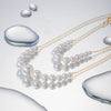 Necklace Stainless Steel Geometric Electroplating Pearl Jewelry For Women