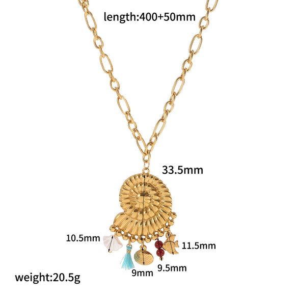 Necklace Stainless Steel Geometric Electroplating Women Casual Style