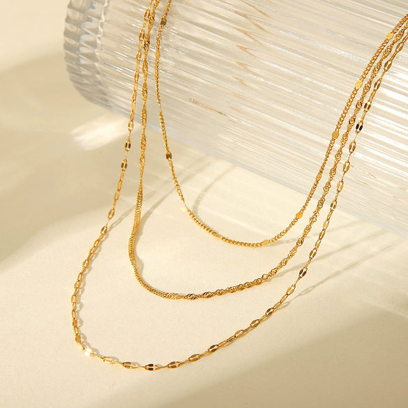 Necklace Stainless Steel Geometric Electroplating Women's