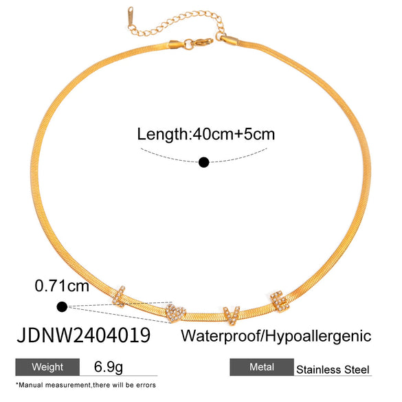 Necklace Stainless Steel Geometric Four Butterfly Y Chain Electroplating For Women