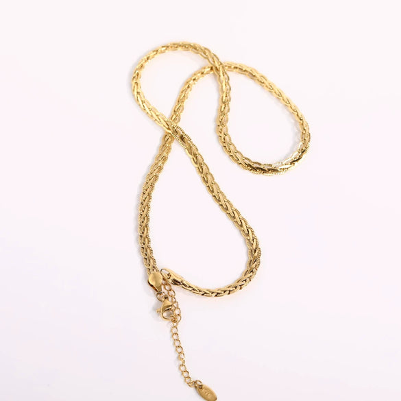 Necklace Stainless Steel Geometric Gold Inlaid Electroplating Unisex Light Luxury Style