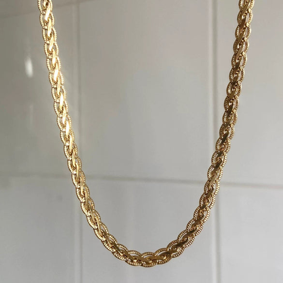 Necklace Stainless Steel Geometric Gold Inlaid Electroplating Unisex Light Luxury Style