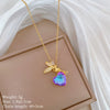Necklace Stainless Steel Geometric Heart Copper Chain