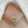 Necklace Stainless Steel Geometric Heart Copper Chain