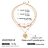 Necklace Stainless Steel Geometric Heart Pendant Electroplating Women's