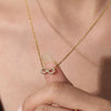 Necklace 316L Stainless Steel Geometric 18K Gold Plated Electroplating Accessory