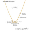 Necklace 316L Stainless Steel Geometric 18K Gold Plated Electroplating Accessory
