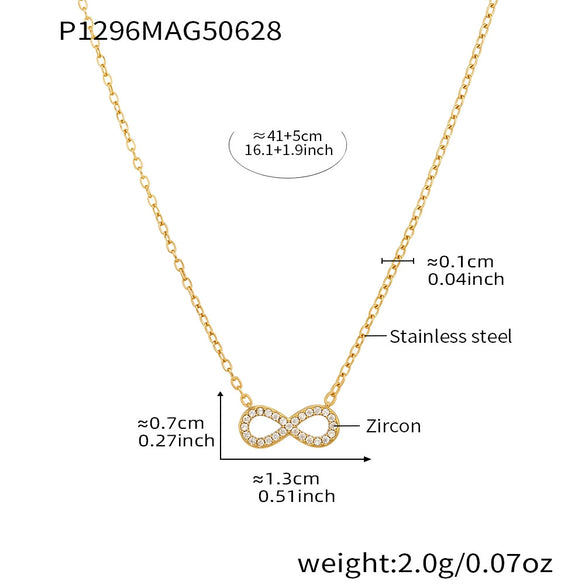 Necklace 316L Stainless Steel Geometric 18K Gold Plated Electroplating Accessory