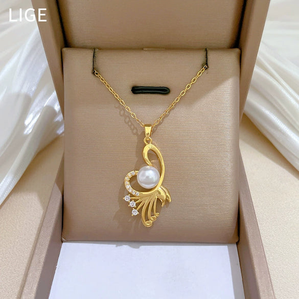 Necklace Stainless Steel Geometric Light Luxury Style
