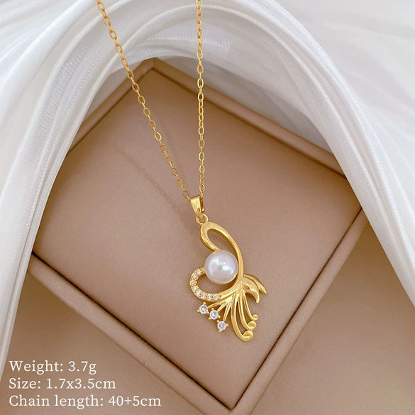 Necklace Stainless Steel Geometric Light Luxury Style