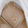 Necklace Stainless Steel Geometric Love Bow Light Luxury Pendant Copper Chain