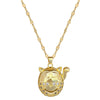 Necklace Stainless Steel Geometric Lucky Cat Design For Women