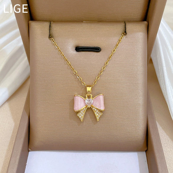 Necklace Stainless Steel Geometric Luxury Elegant Gorgeous