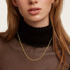 Necklace Stainless Steel Geometric Oval Bead Chain Electroplating For Women
