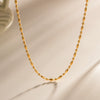 Necklace Stainless Steel Geometric Oval Bead Chain Electroplating For Women