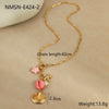Necklace Stainless Steel Geometric Pattern Electroplating For Women Fashion Marine Style With Shell Starfish Pendant