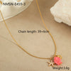 Necklace Stainless Steel Geometric Pattern Electroplating For Women Fashion Marine Style With Shell Starfish Pendant