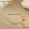 Necklace Stainless Steel Geometric Pattern Electroplating For Women Fashion Marine Style With Shell Starfish Pendant