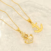 Necklace Stainless Steel Geometric Pirate Ship Anchor Pendant Electroplated Microinlaid Zircon Fashion
