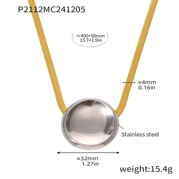 Necklace Stainless Steel Geometric Pvd Plating Light Luxury Style