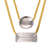 Necklace Stainless Steel Geometric Pvd Plating Light Luxury Style