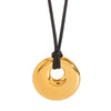 Necklace Stainless Steel Geometric Round Hollow Pendant Electroplating For Women