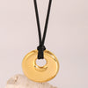 Necklace Stainless Steel Geometric Round Hollow Pendant Electroplating For Women