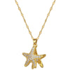 Necklace Stainless Steel Geometric Sea Star Pearl Light Luxury Elegant Gorgeous Unisex Titanium Steel Chain