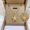 Necklace Stainless Steel Geometric Sea Star Pearl Light Luxury Elegant Gorgeous Unisex Titanium Steel Chain