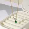 Necklace Stainless Steel Geometric Set With Diamonds Light Luxury Style