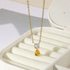 Necklace Stainless Steel Geometric Set With Diamonds Light Luxury Style