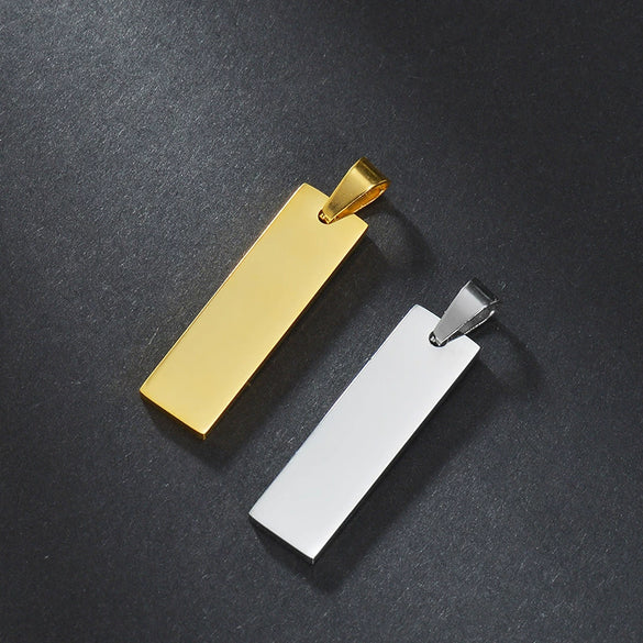 Necklace Stainless Steel Geometric Square Pendant Ochain Electroplating
