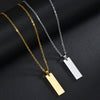 Necklace Stainless Steel Geometric Square Pendant Ochain Electroplating