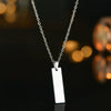 Necklace Stainless Steel Geometric Square Pendant Ochain Electroplating