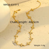 Necklace Stainless Steel Geometric Star Flower Electroplated Fashion Jewelry For Women