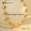 Necklace Stainless Steel Geometric Star Flower Electroplated Fashion Jewelry For Women