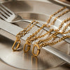 Necklace Stainless Steel Geometric Style Electroplating Paperclip Chain Long Oval Buckle Lock