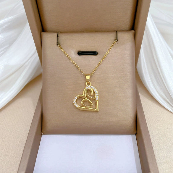 Necklace Stainless Steel Geometric Titanium Steel Copper