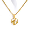 Necklace Stainless Steel Geometric Twelve Constellations Coin O Shaped Chain Vacuum Plated 18K Gold Color Preservation Old Money Style Unisex